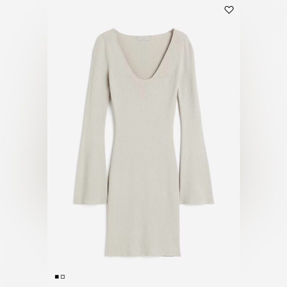 Zara Dresses & Skirts - H&M - Cream Long Sleeve Knit Dress